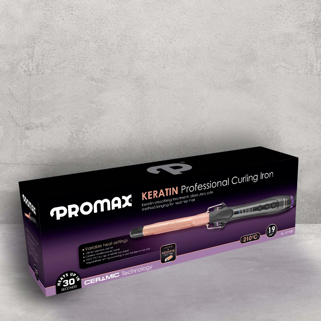 فر کننده مو پروماکس مدل 4719K سایز ۱۹ کراتین