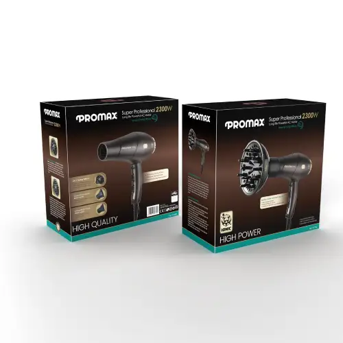 سشوار حرفه‌ای پرومکس مدل 7415D با دیسپانسر و باد سرد